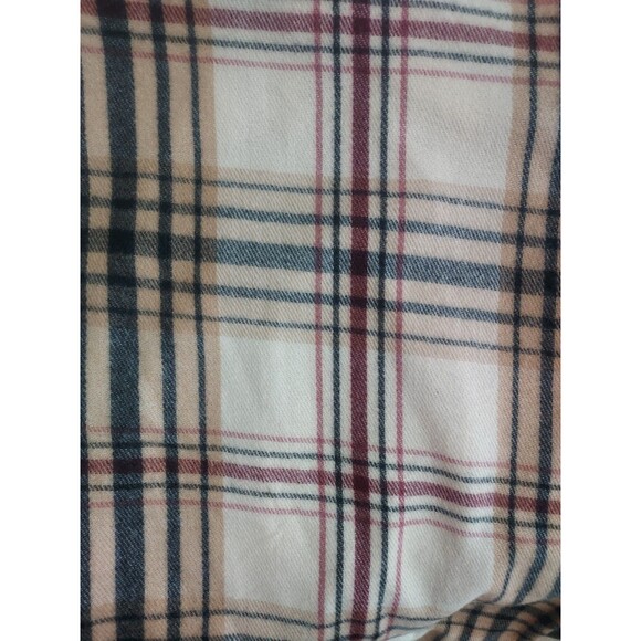 Woolrich Womens Tan Plaid Poncho Open Front Wrap Fringe Shawl Cape One Size - Picture 5 of 5